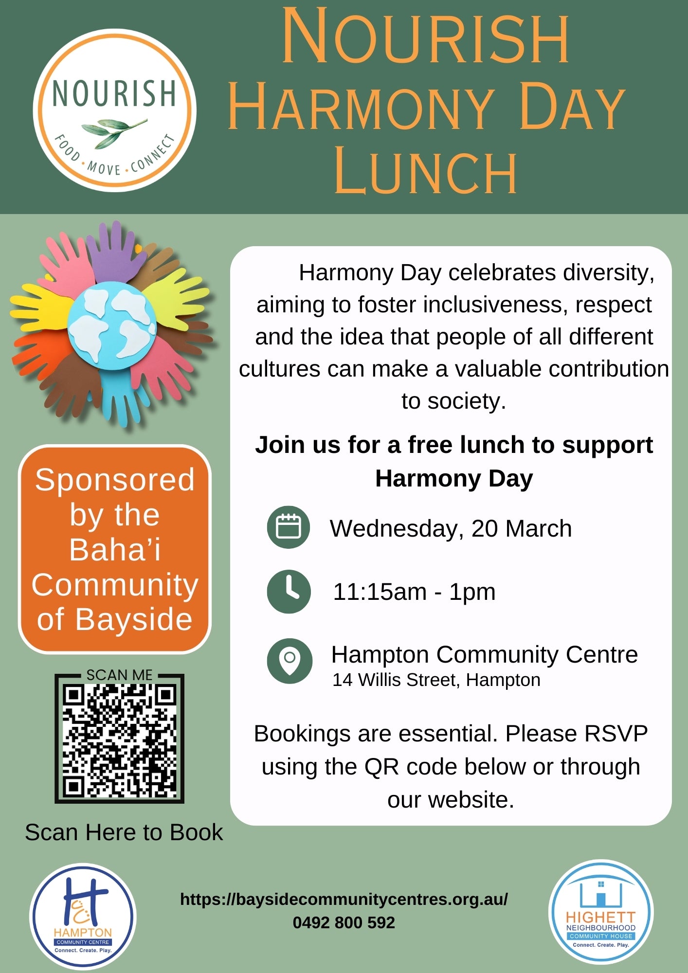 FREE Nourish Harmony Day Lunch